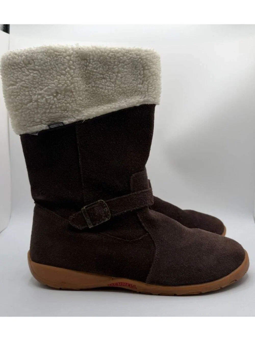 Merrell Mimosa Harvest Waterproof Suede Winter Boots Brown Youth Size 7